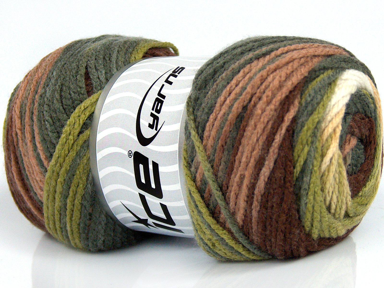 Ambiance Brown, Camel, Beige, White, Green Shades fnt2-77417