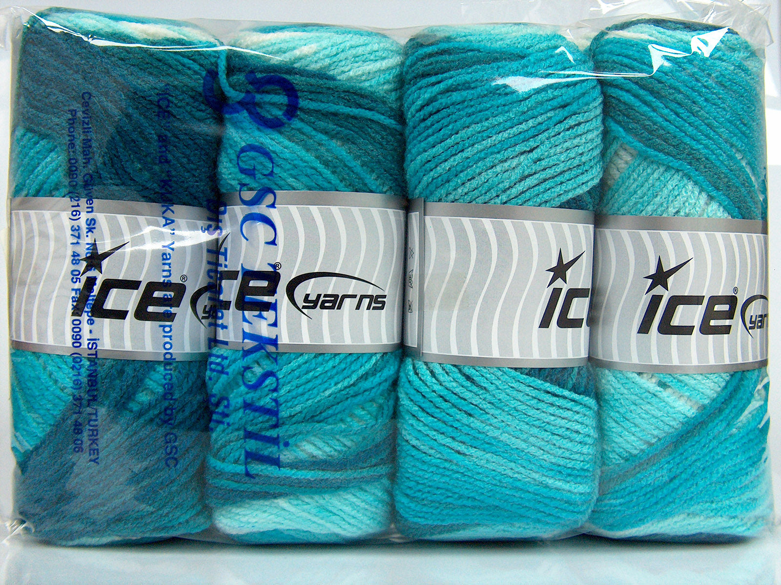 Ambiance Turquoise Shades, White fnt2-77428