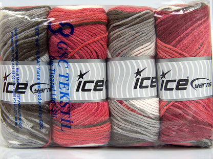 Ambiance Pink Shades, Brown, Light Grey, White fnt2-77432