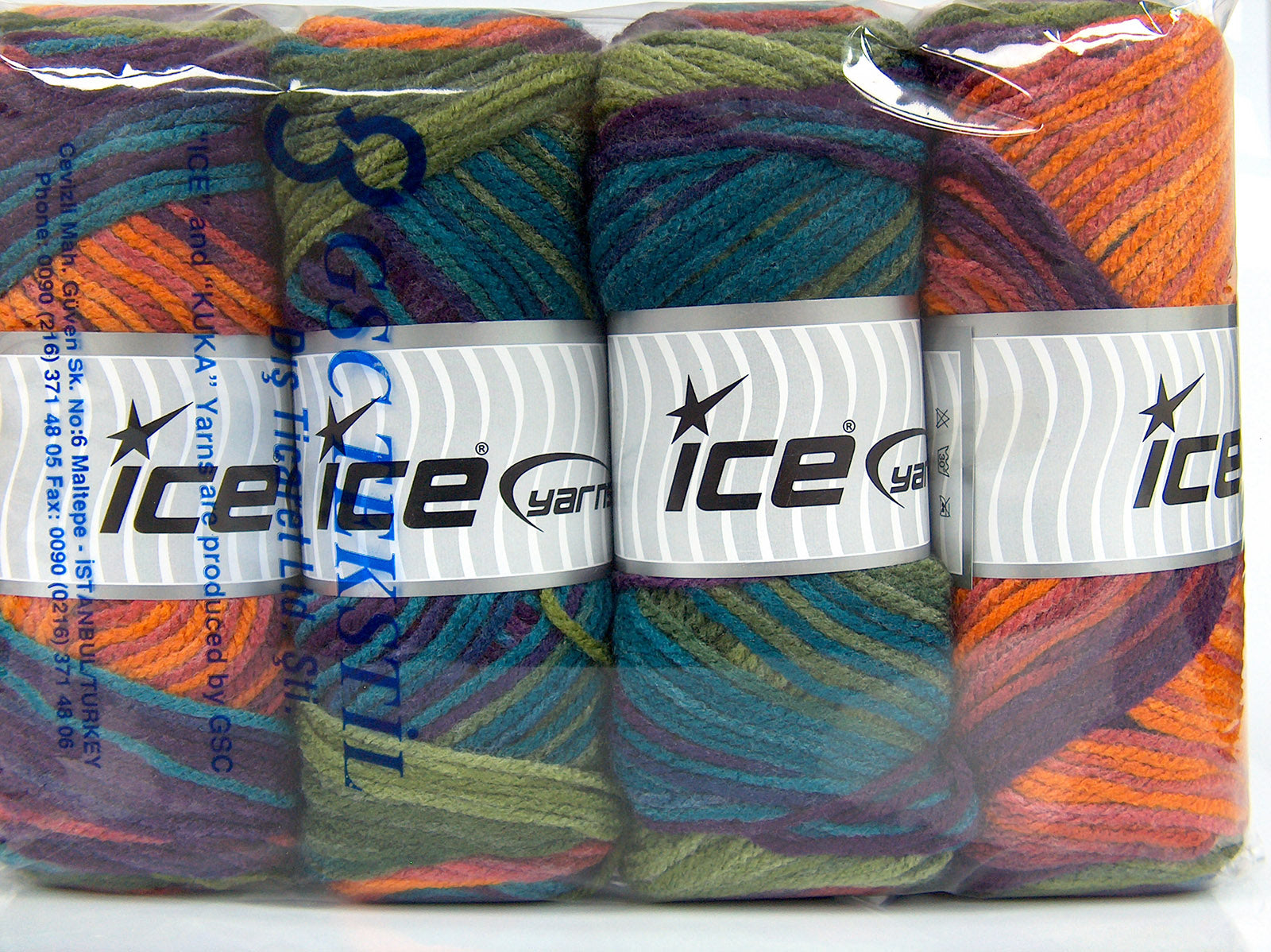 Ambiance Orange, Pink, Purple, Turquoise, Green fnt2-77440