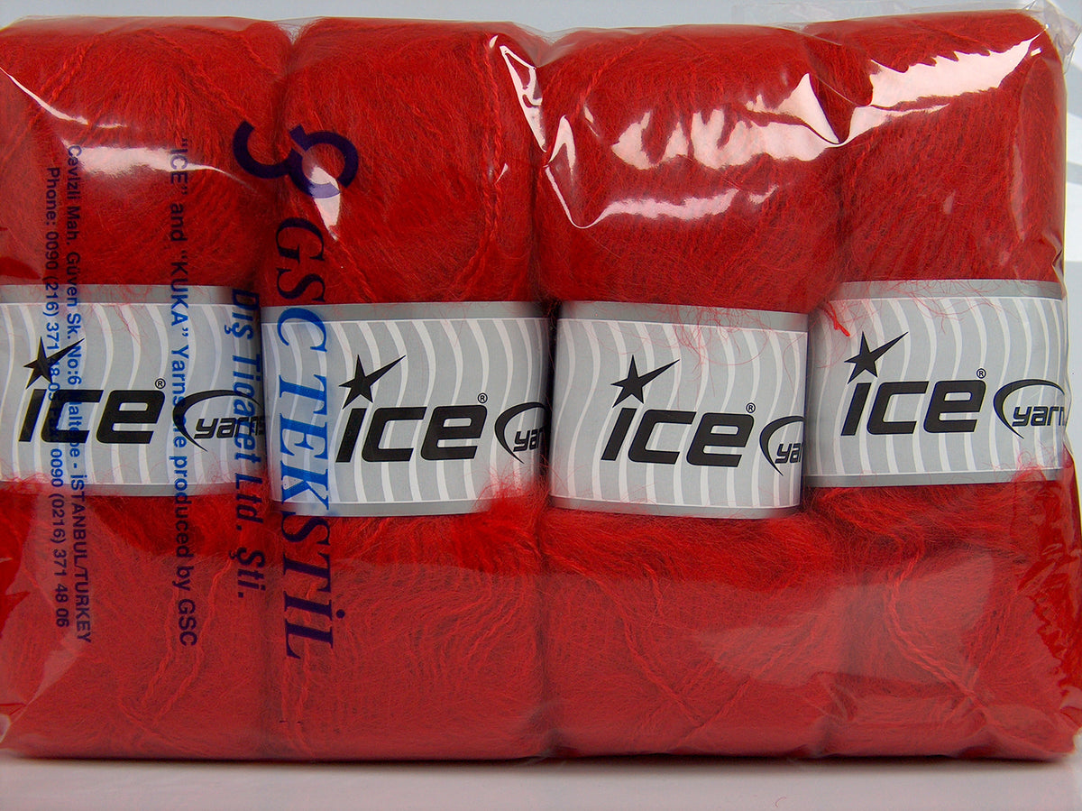 Ice Yarns Mohair Classic – Red 4 – 70 % Mohair, 30 % Acryl