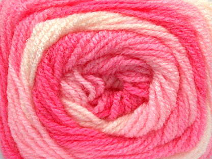 Baby Batik Pink Shades, White fnt2-77507