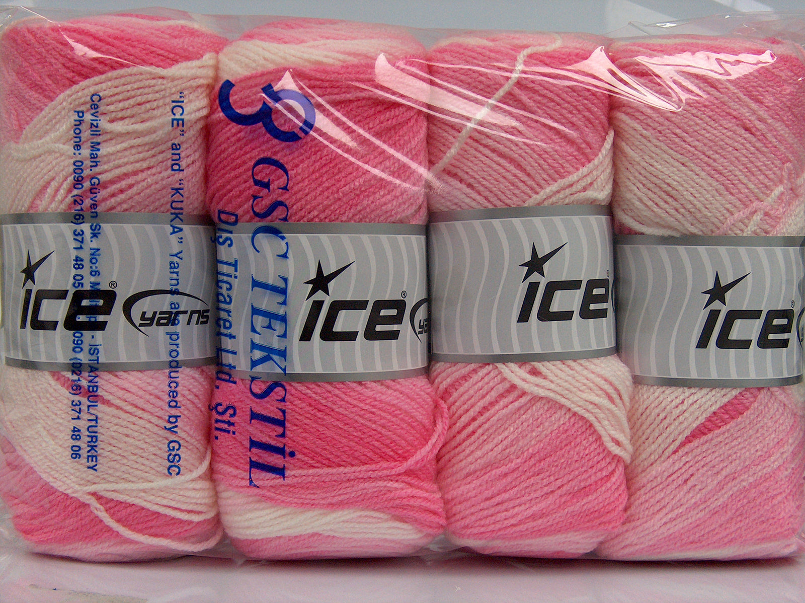 Baby Batik Pink Shades, White fnt2-77507