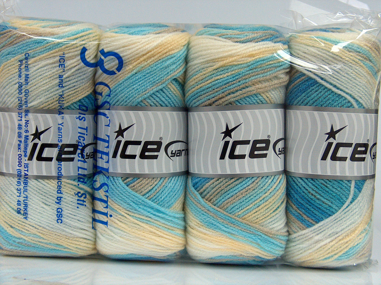 Baby Batik Cream, White, Blue Shades fnt2-77513