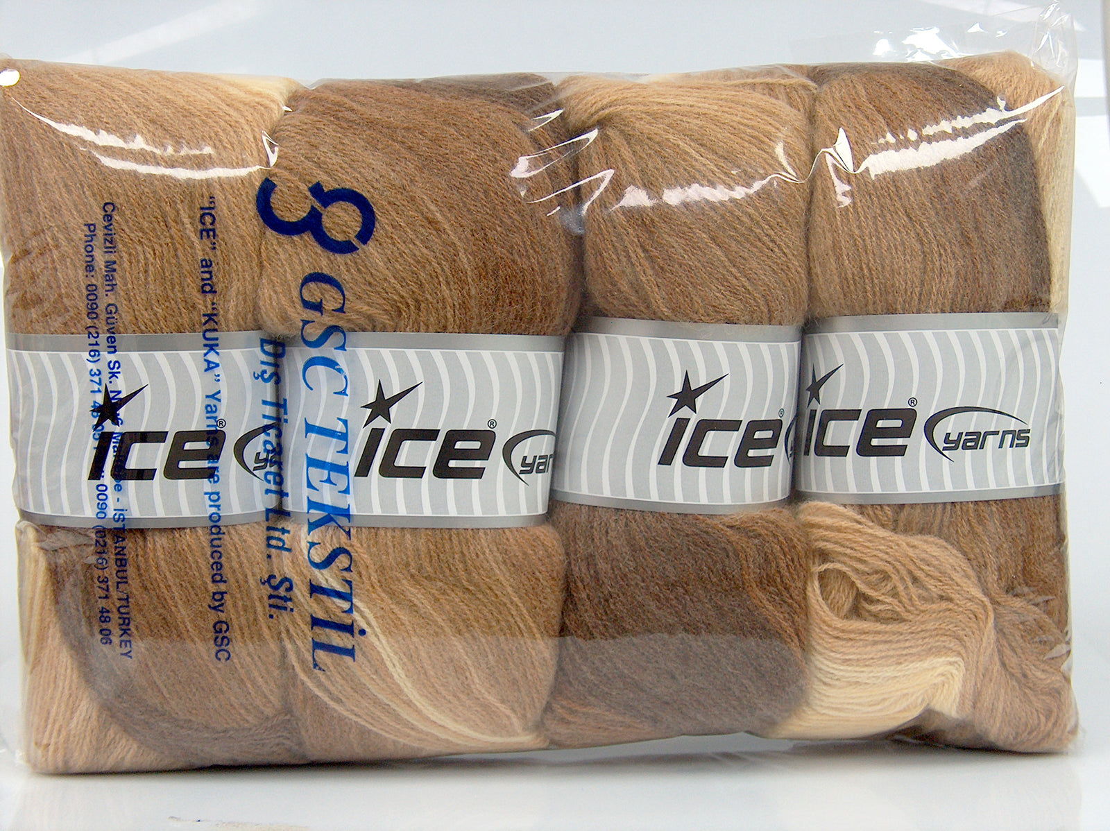 Angora Batik Light Brown Shades, Ecru fnt2-77519
