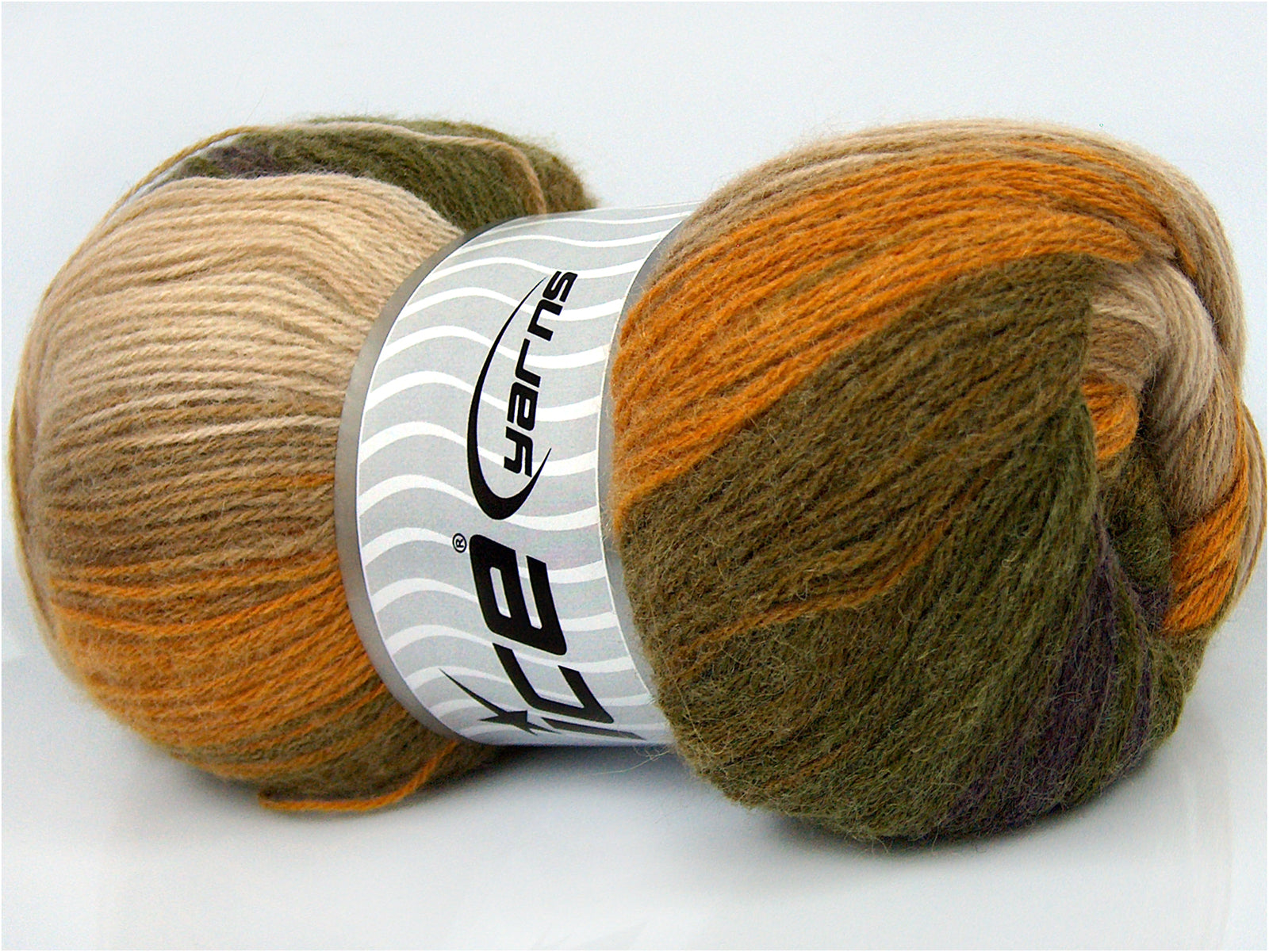 Angora Batik Green Shades, Cream, Beige, Purple, Gold fnt2-77522