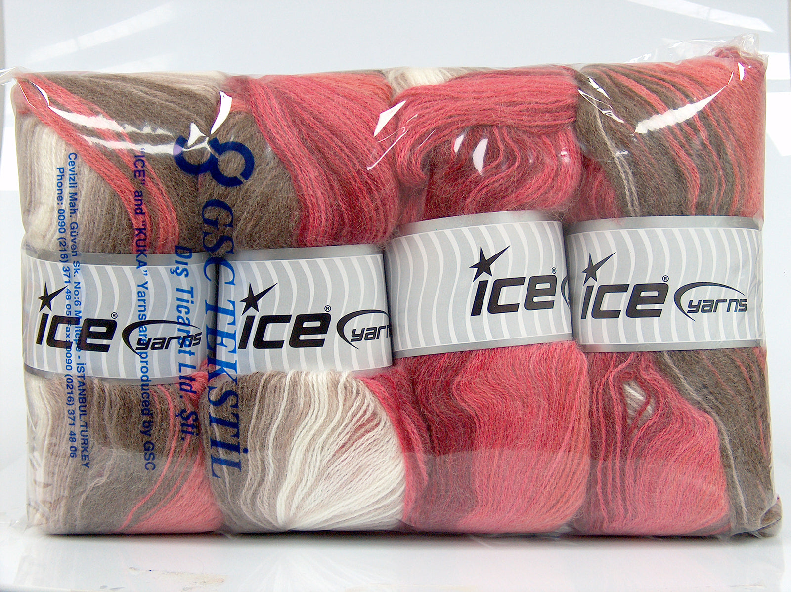 Angora Batik Pink Shades, Camel, Beige, Ecru fnt2-77524