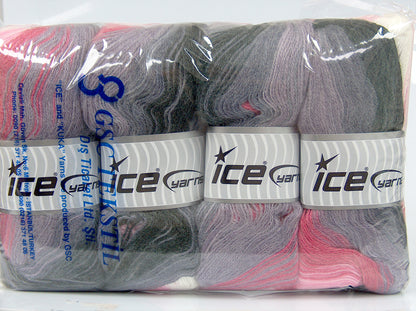 Angora Batik Purple Shades, Black, Pink, Ecru fnt2-77529