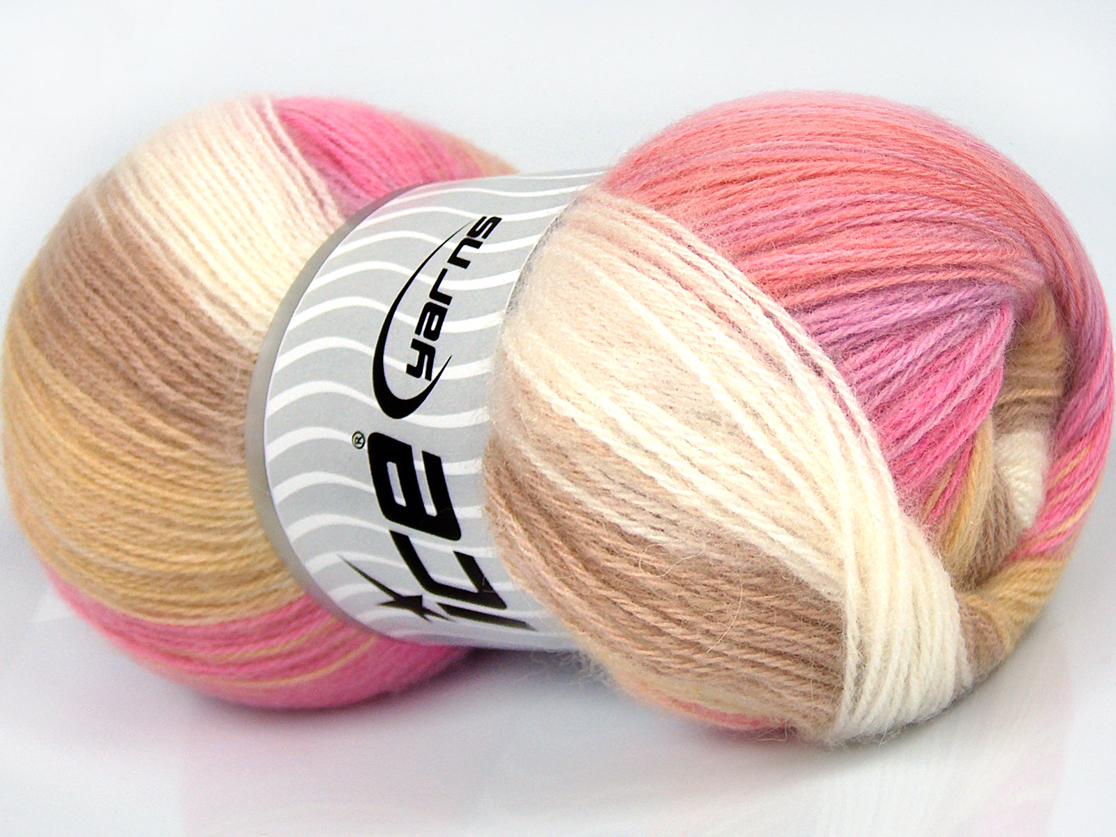 Angora Batik Pink Shades, Camel, Dark Cream, Ecru fnt2-77532