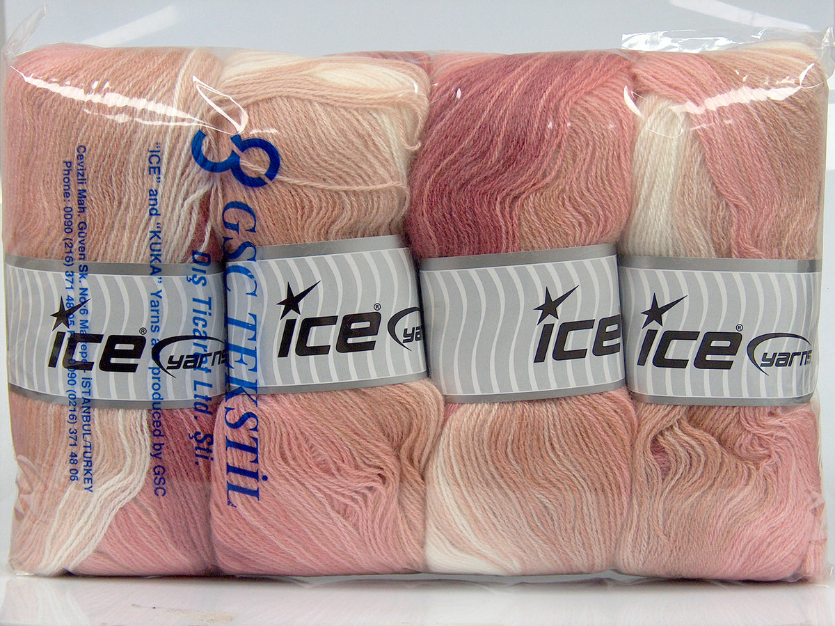 Angora Batik Light Pink Shades, Ecru fnt2-77533