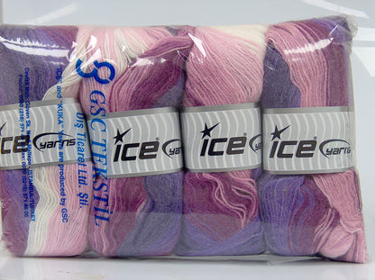 Angora Batik Purple, Pink Shades, Ecru fnt2-77536