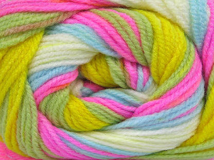 Baby Batik Pink, Turquoise, Green, Yellow, Ecru fnt2-77563