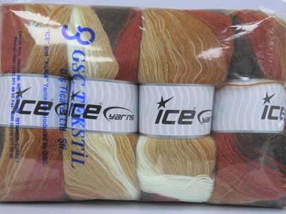 Angora Batik Copper, Brown Shades, Cream fnt2-77589