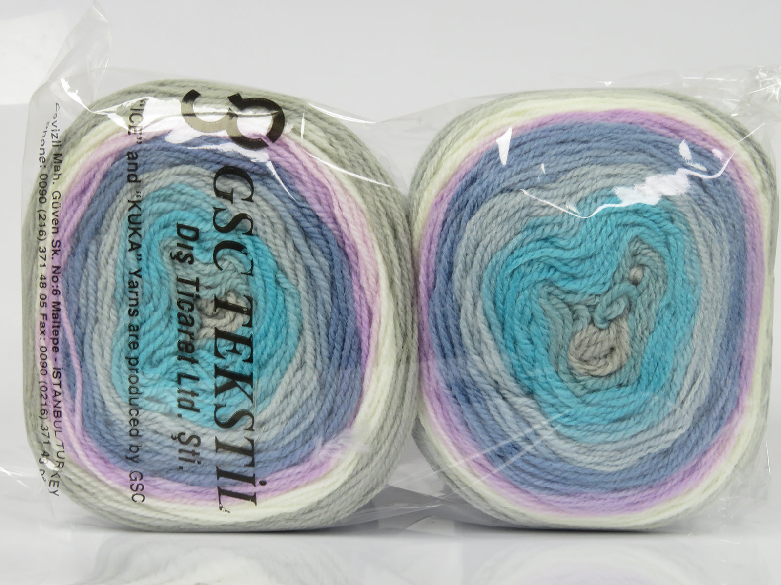 Cakes Wool DK Turquoise, White, Blue, Grey fnt2-77656