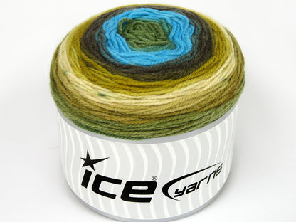 Cakes Wool DK Green, Turquoise, Brown, Khaki Shades, Beige fnt2-77657