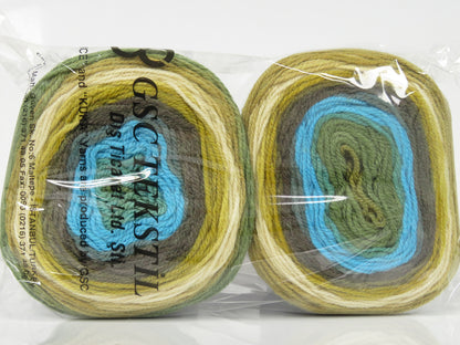 Cakes Wool DK Green, Turquoise, Brown, Khaki Shades, Beige fnt2-77657