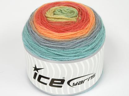 Cakes Wool DK Camel, Orange Shades, Blue, Green fnt2-77662