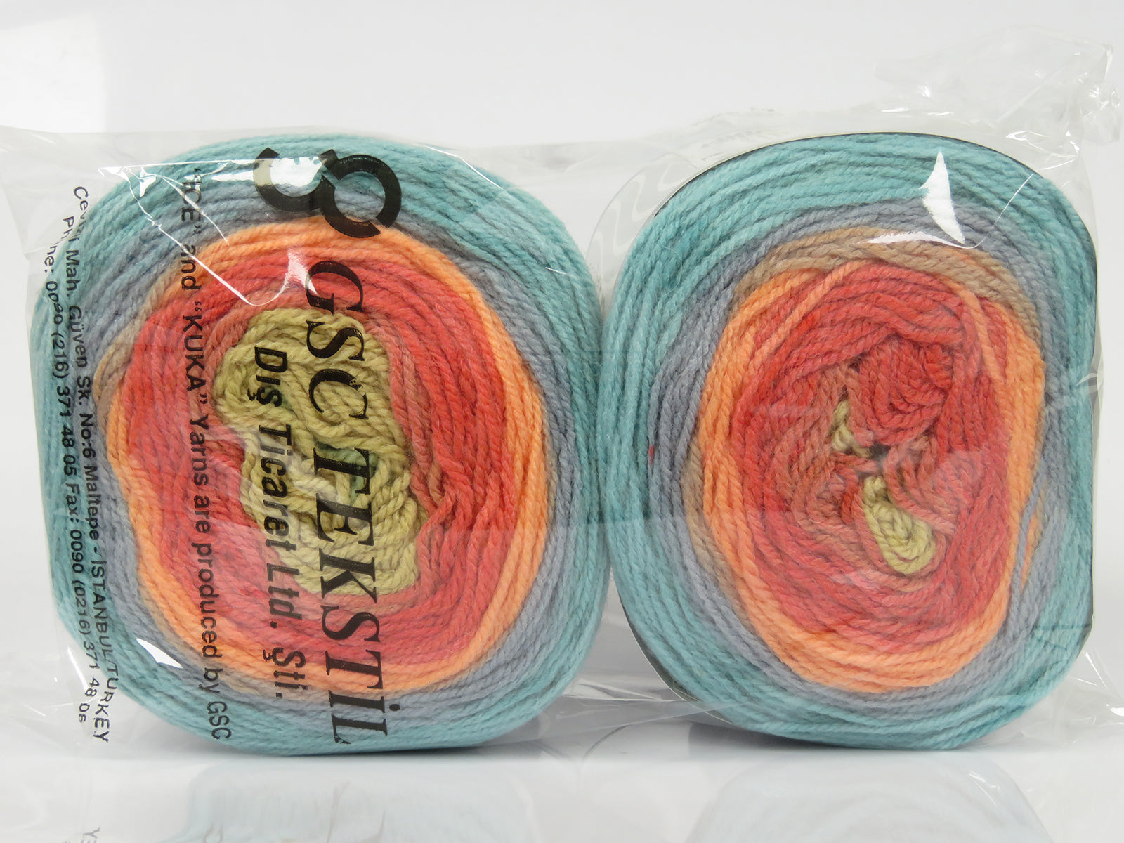 Cakes Wool DK Camel, Orange Shades, Blue, Green fnt2-77662