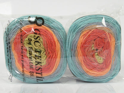 Cakes Wool DK Camel, Orange Shades, Blue, Green fnt2-77662