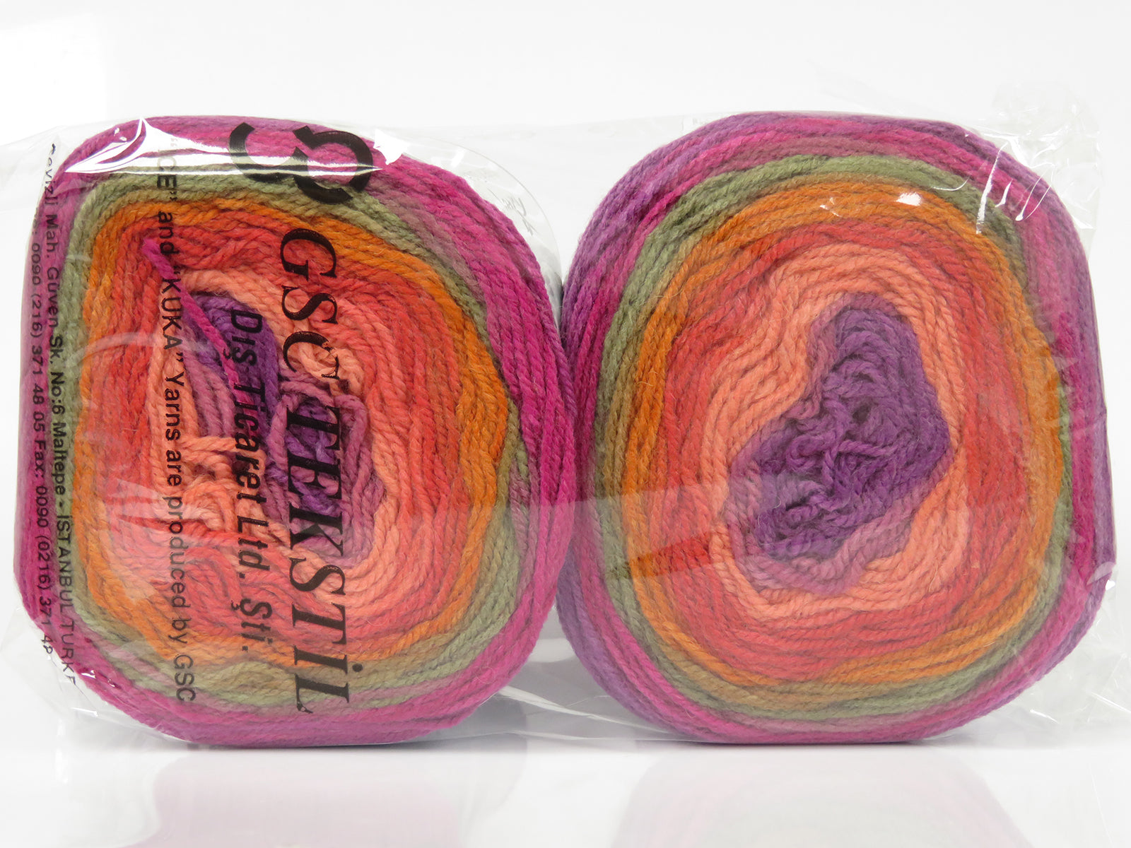 Cakes Wool DK Purple, Orange Shades, Khaki, Fuchsia fnt2-77663