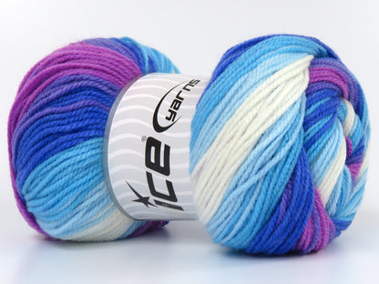 Baby Batik Blue Shades, White, Purple, Orchid fnt2-77859
