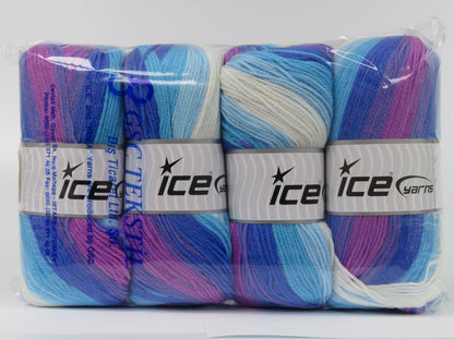 Baby Batik Blue Shades, White, Purple, Orchid fnt2-77859