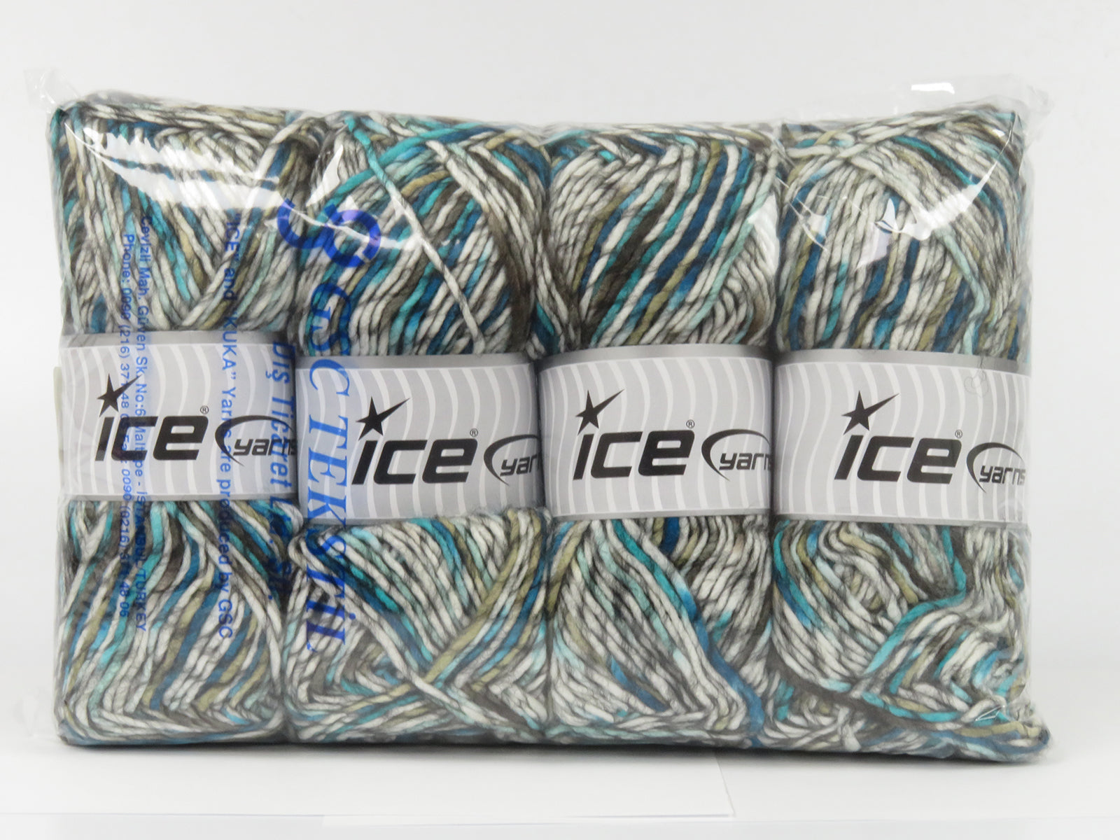 Beige Turquoise Knitting Yarn Fast Shipping Ice Yarns Qu