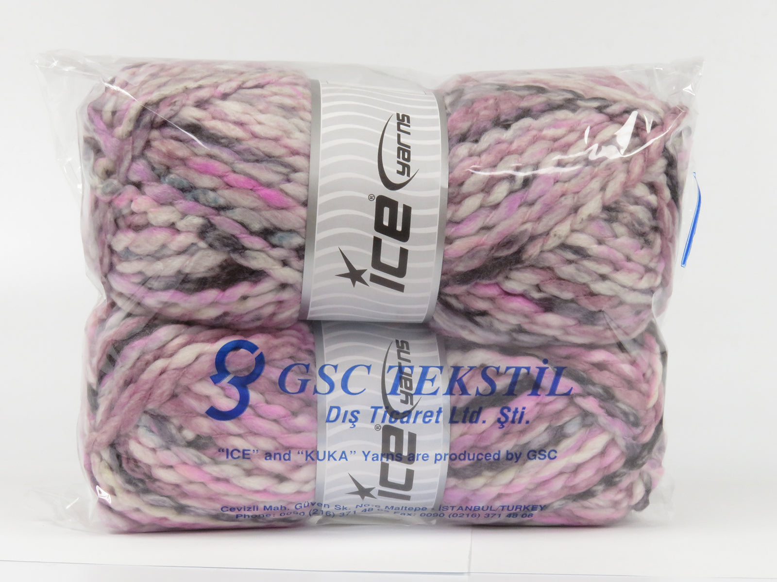Alpine Wool Color Pink Shades, White, Black, Turquoise fnt2-77924