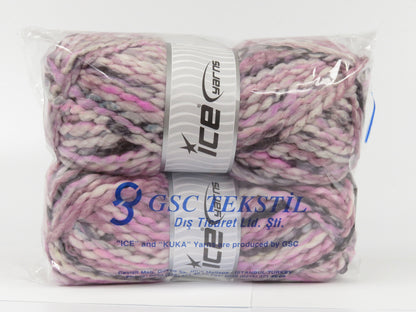 Alpine Wool Color Pink Shades, White, Black, Turquoise fnt2-77924