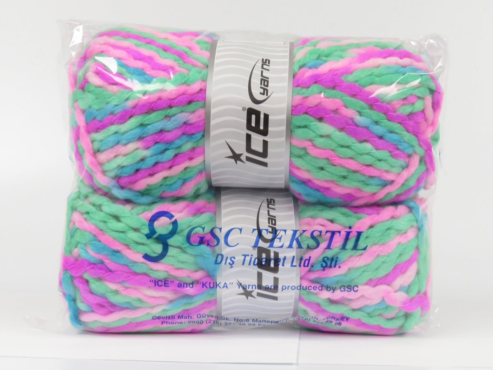 Alpine Wool Color Pink Shades, Green, Turquoise fnt2-77927