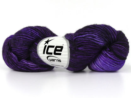 Hand Dyed Superwash Merino Purple, Navy, Turquoise fnt2-78150