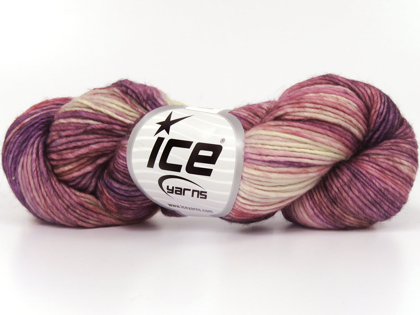 Hand Dyed Superwash Merino Lilac, Pink, Beige, Purple fnt2-78151