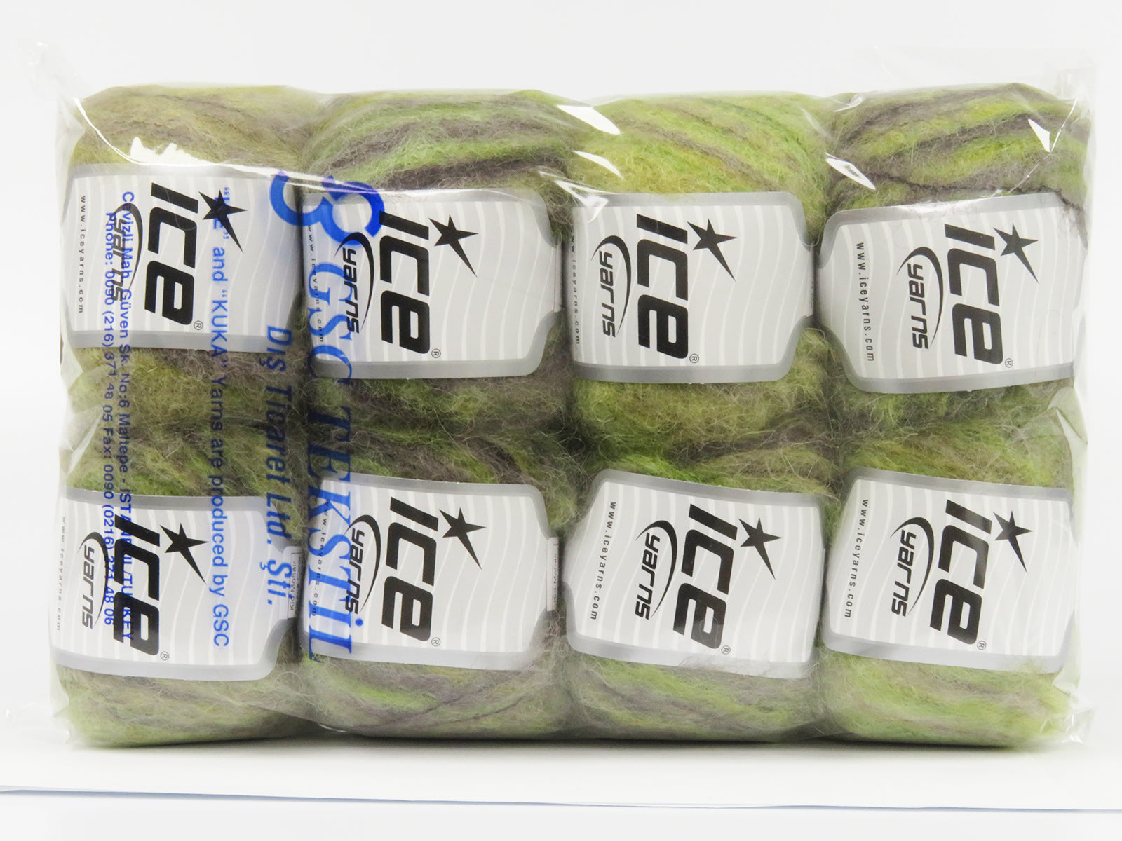 ARGUE KID MOHAIR&ALPACA＆WOOL BLEND YARN Grey Green Shades Knitting Yarn Fast Shipping Ice Yarns