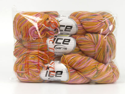Hand Dyed Cashmere Orange Shades, Pink Shades, Grey Shades Sku:fnt2-78496