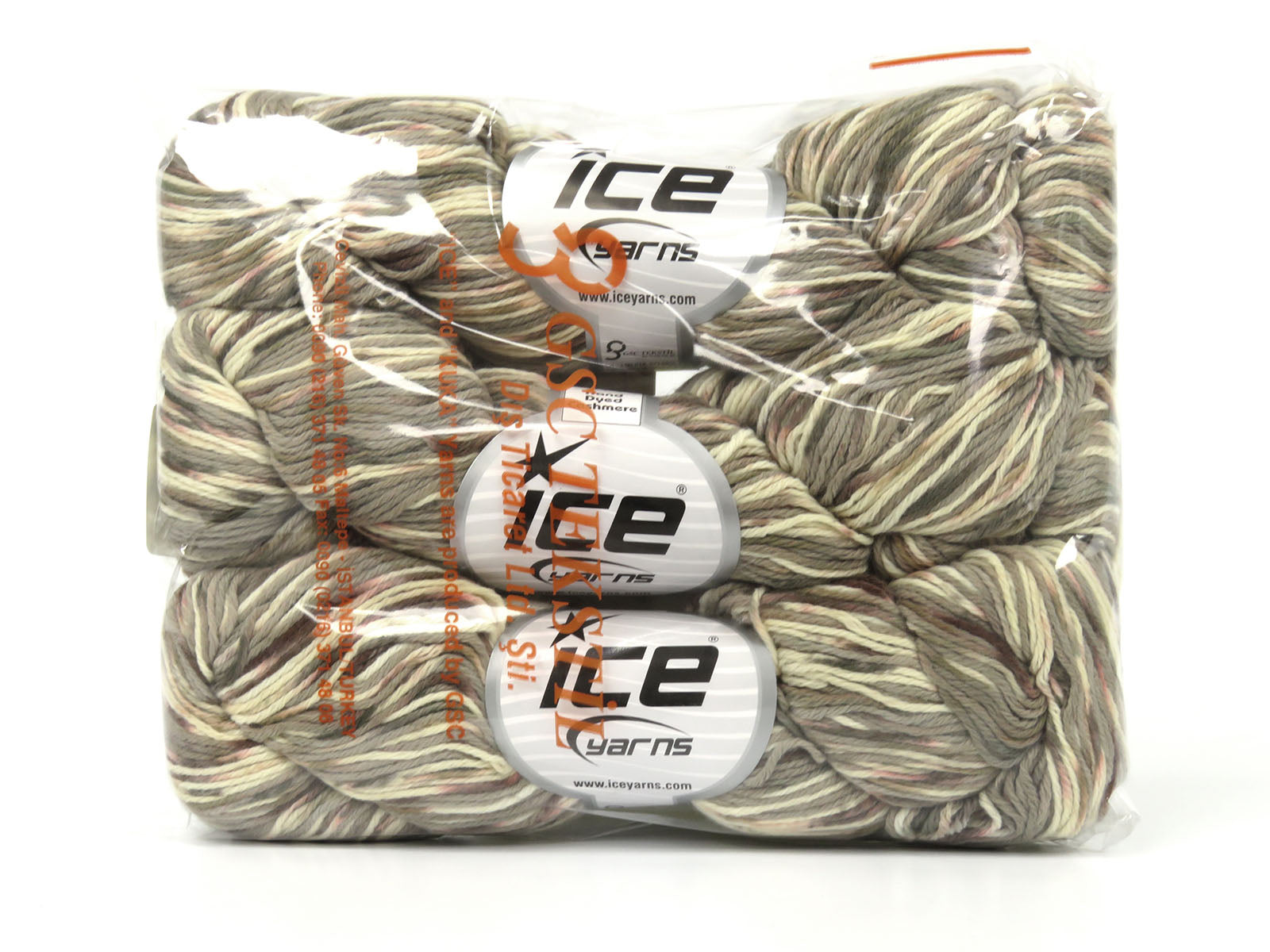 Hand Dyed Cashmere Camel, Grey, Cream, Brown, Pink Sku:fnt2-78499