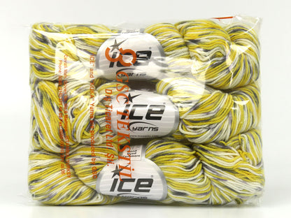 Hand Dyed Cashmere Yellow, Grey, White Sku:fnt2-78500