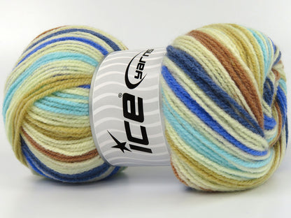 GumBall Cream, Camel, Brown, Blue Shades, Turquoise fnt2-78568