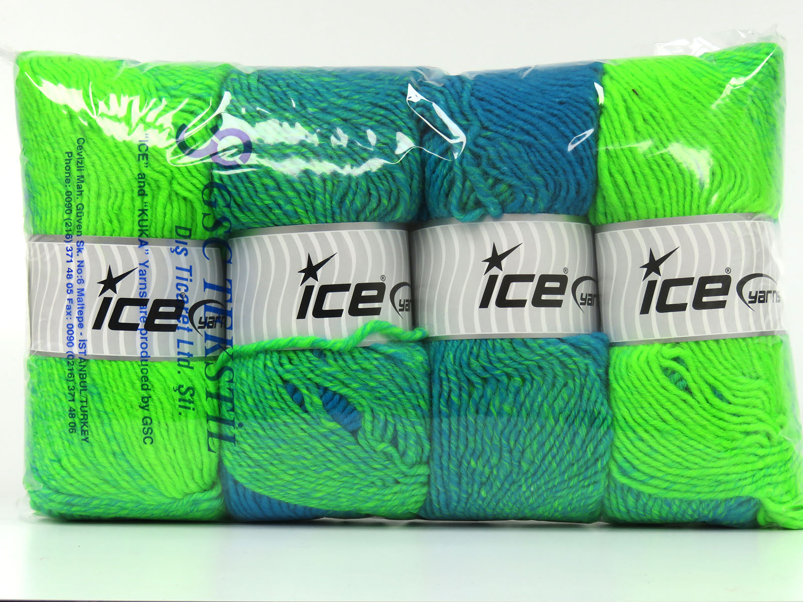 Fantasia Neon Green, Turquoise fnt2-78586