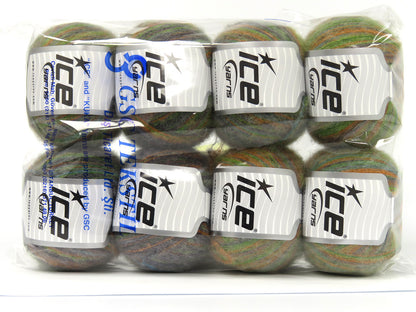 Baby Alpaca Color Ply Grey, Orange, Turquoise, Green fnt2-78701