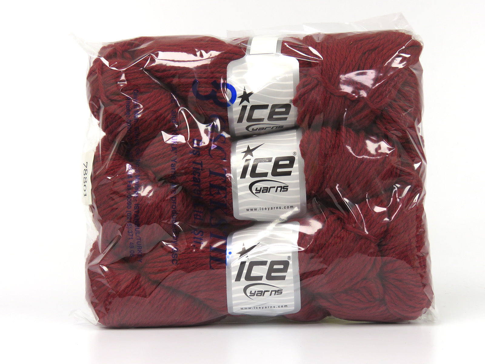Organic Wool Bulky Dark Red fnt2-78801