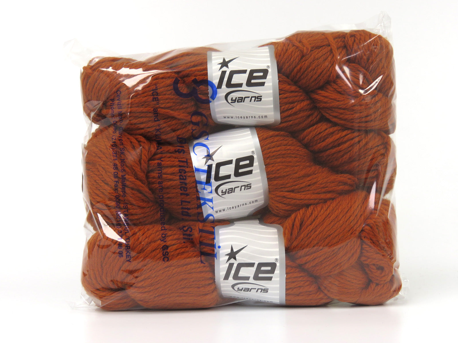 Organic Wool Bulky Dark Orange fnt2-78802