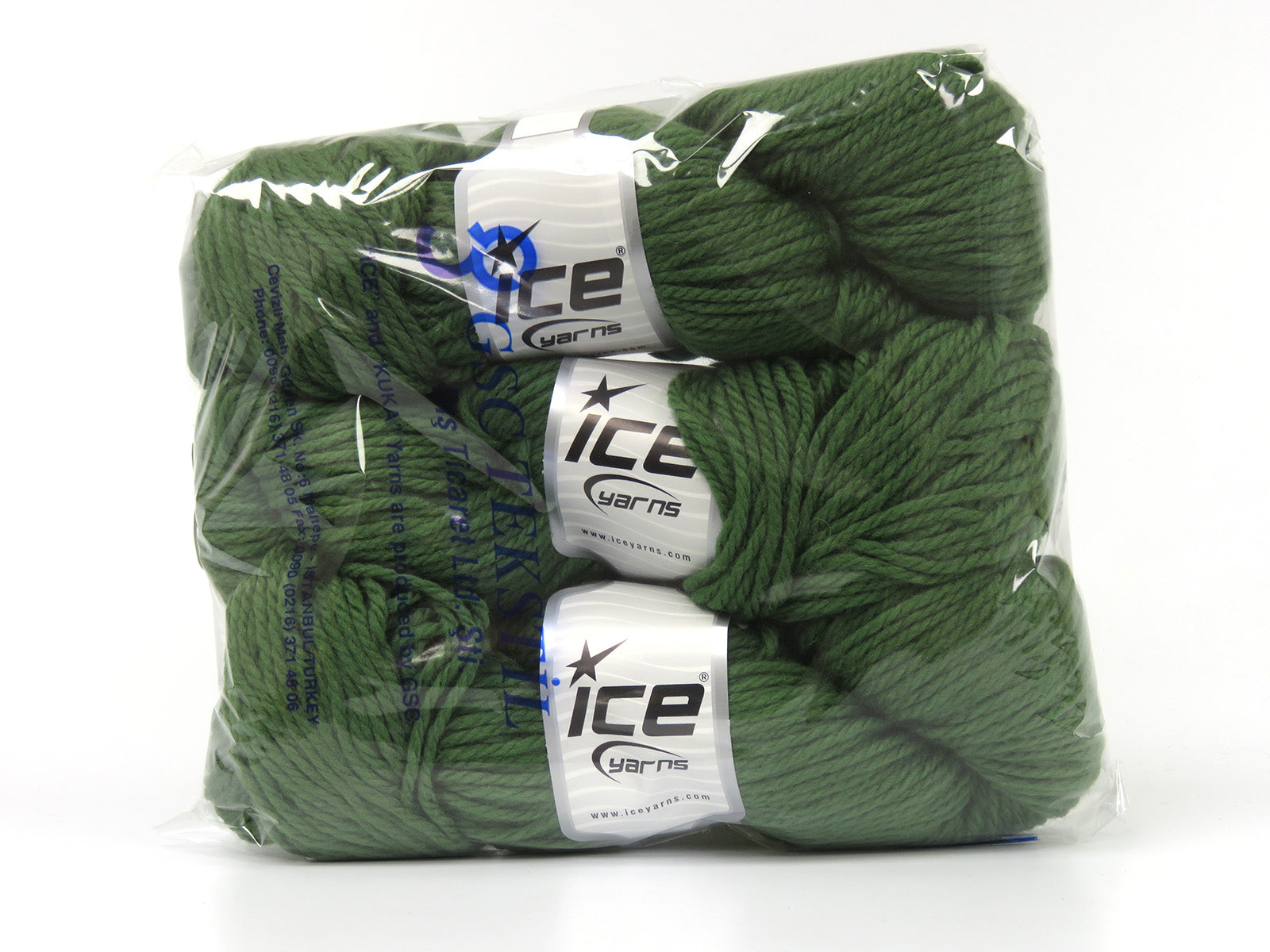 Organic Wool Bulky Dark Green fnt2-78808