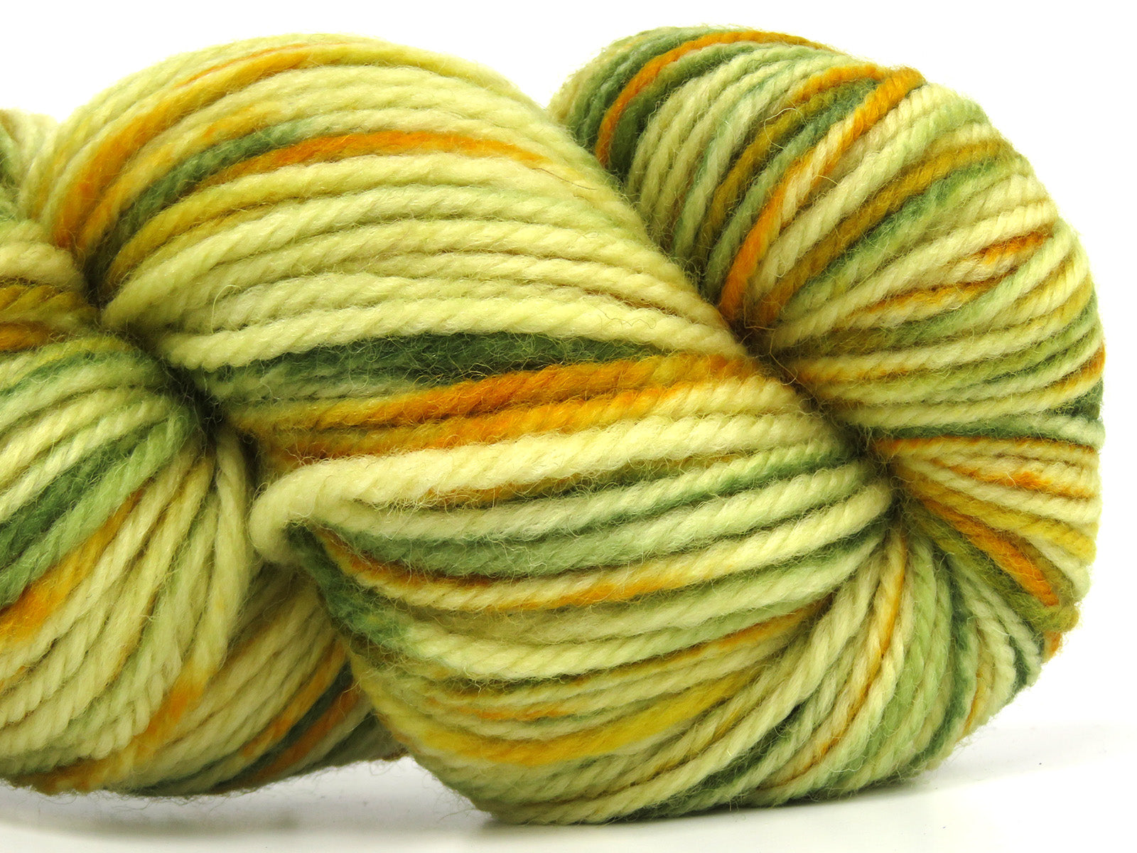 Organic Wool Bulky Hand Paint Green Shades, Gold fnt2-78819