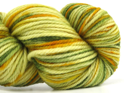 Organic Wool Bulky Hand Paint Green Shades, Gold fnt2-78819