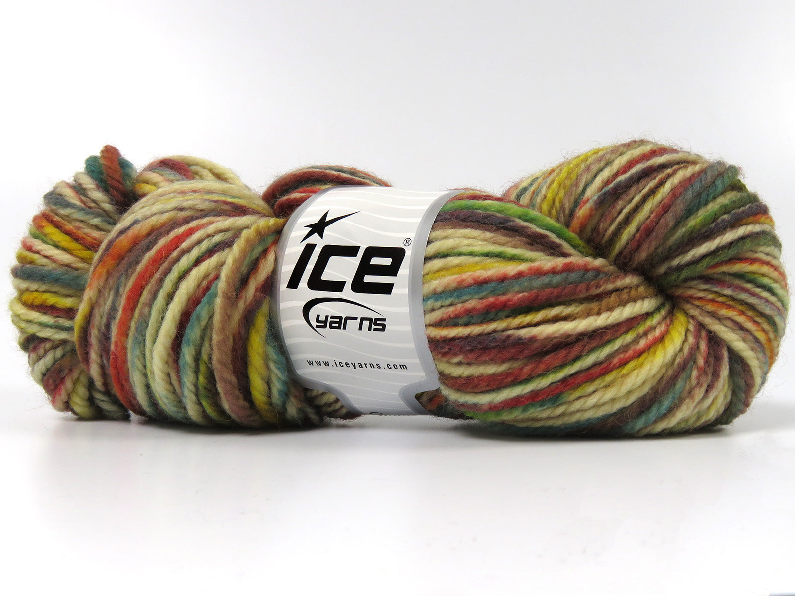 Organic Wool Bulky Hand Paint Rainbow fnt2-78823