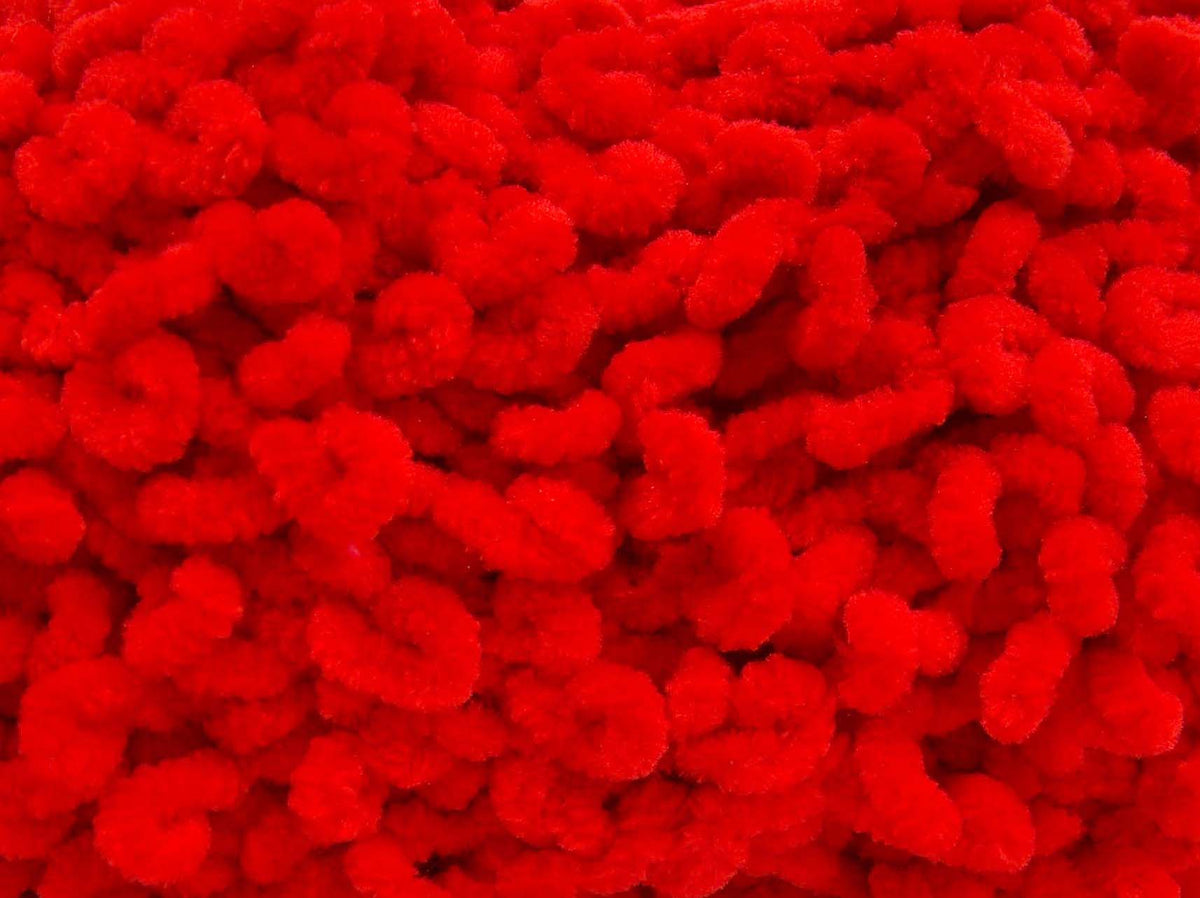 Ice Yarns Chenille Boucleron – Rot – 100 % Mikrofaser