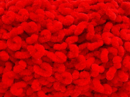 Ice Yarns Chenille Boucleron – Rot – 100 % Mikrofaser