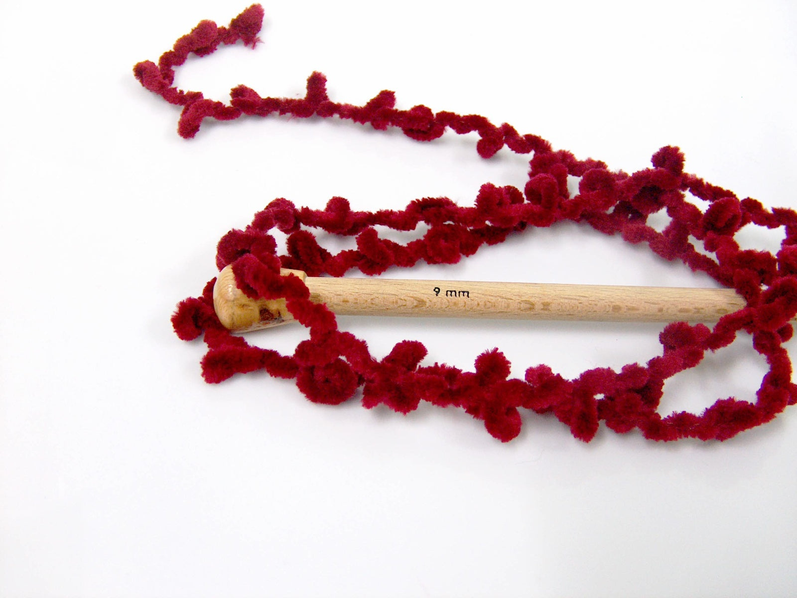 Chenille Boucleron Burgundy fnt2-79056