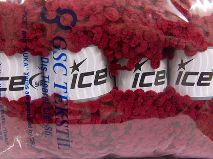 Chenille Boucleron Burgundy fnt2-79056