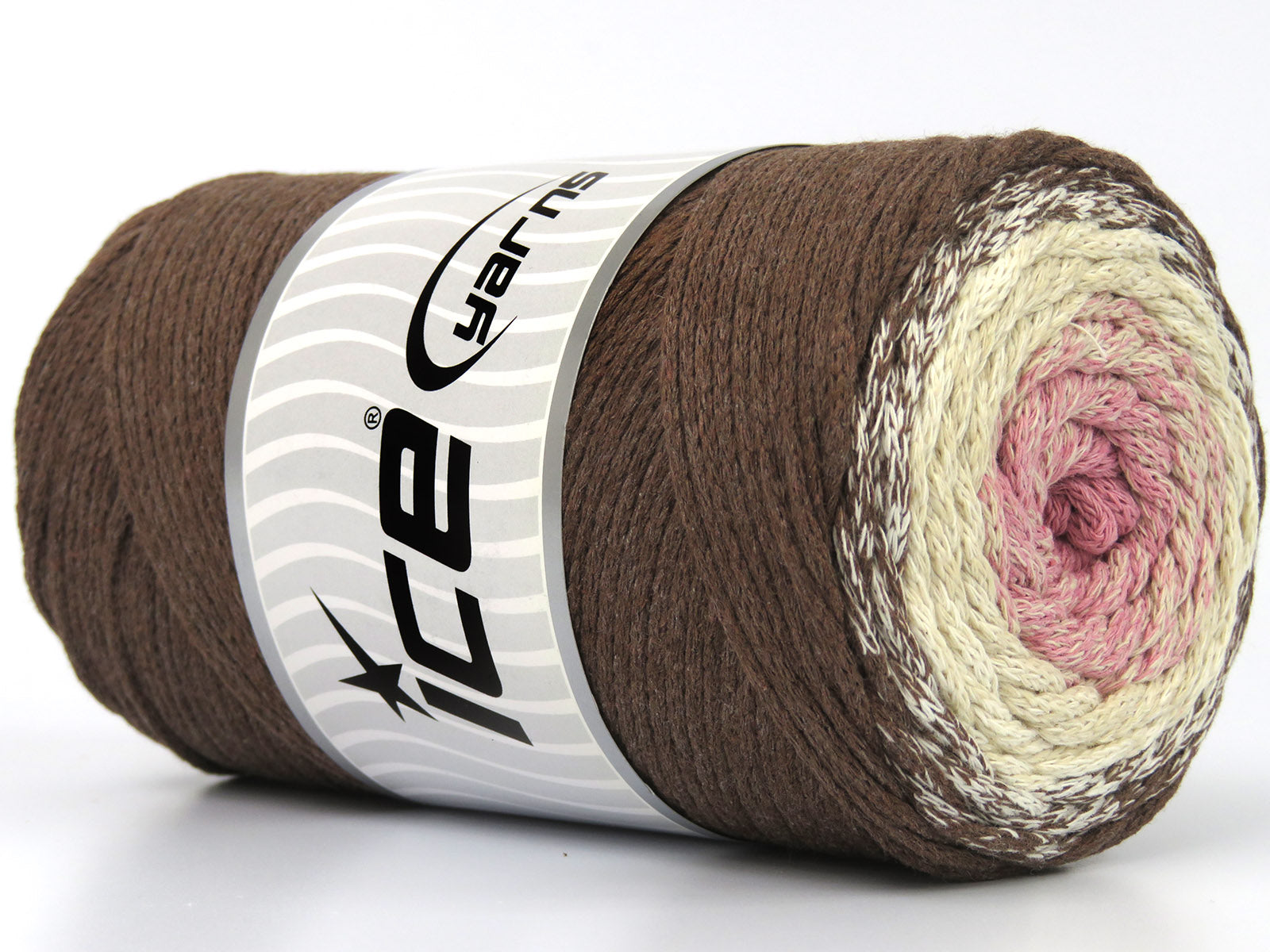 Macrame Cotton Magic Pink, Cream, Camel fnt2-79839